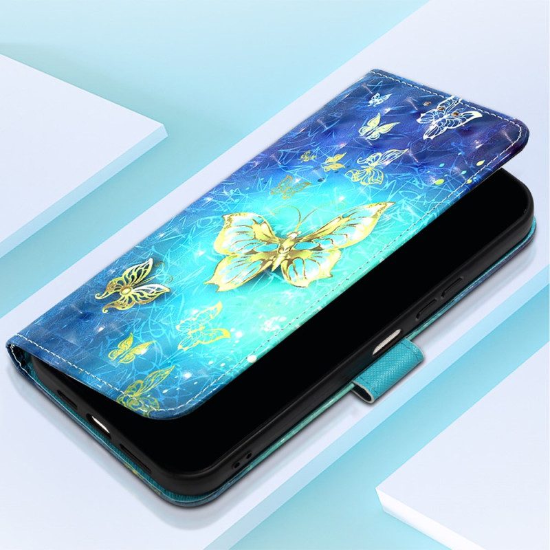 Fodral Xiaomi Redmi Note 15 Pro 5g Guldfjärilar