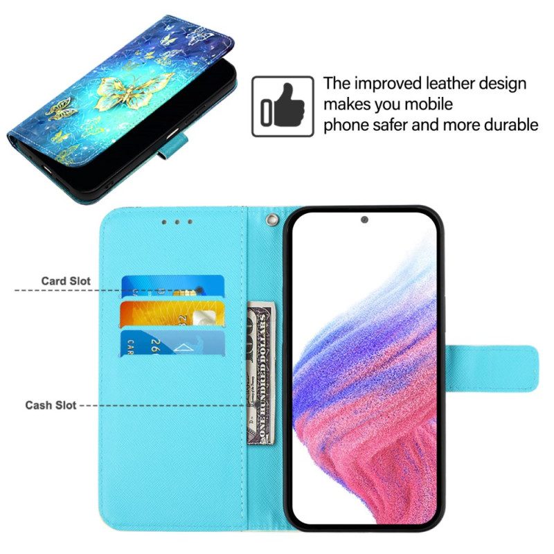 Fodral Xiaomi Redmi Note 15 Pro 5g Guldfjärilar