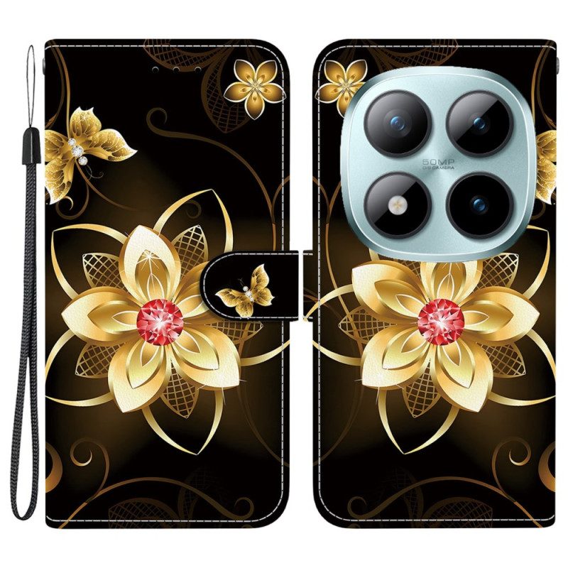 Fodral Xiaomi Redmi Note 15 Pro 5g Gyllene Blomma