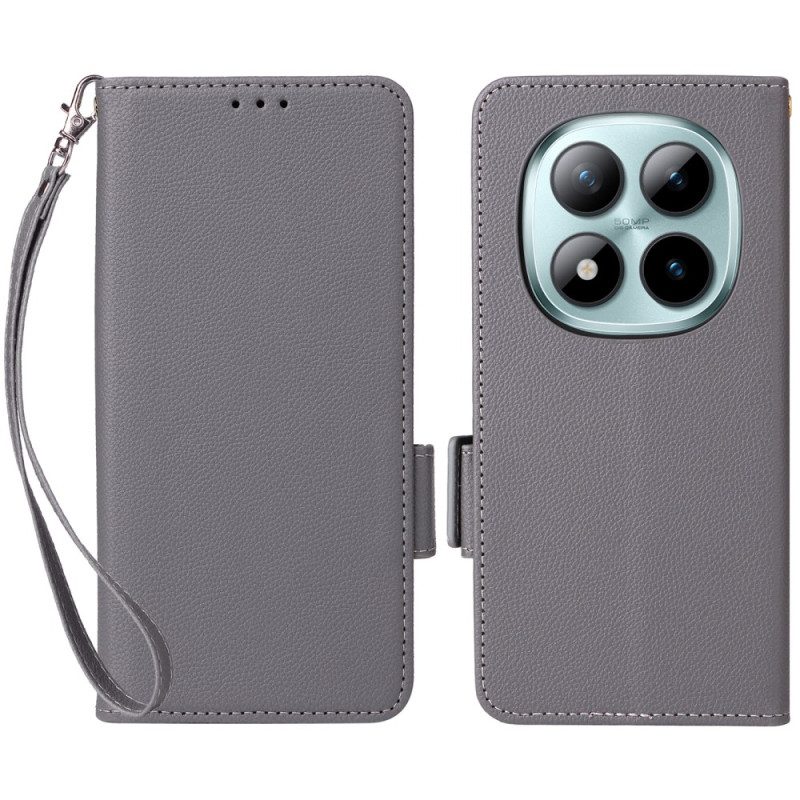 Fodral Xiaomi Redmi Note 15 Pro 5g Konstläder Med Rem