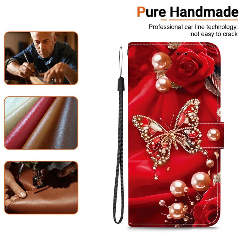 Fodral Xiaomi Redmi Note 15 Pro 5g Pärlrosa Fjäril