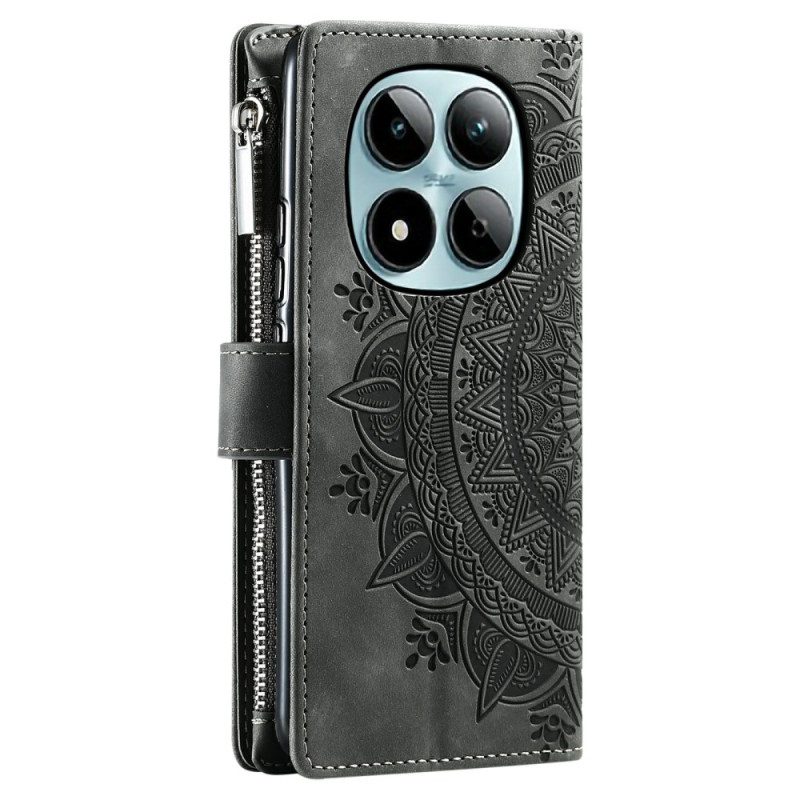 Fodral Xiaomi Redmi Note 15 Pro 5g Plånbok Med Mandala I Mockaeffekt