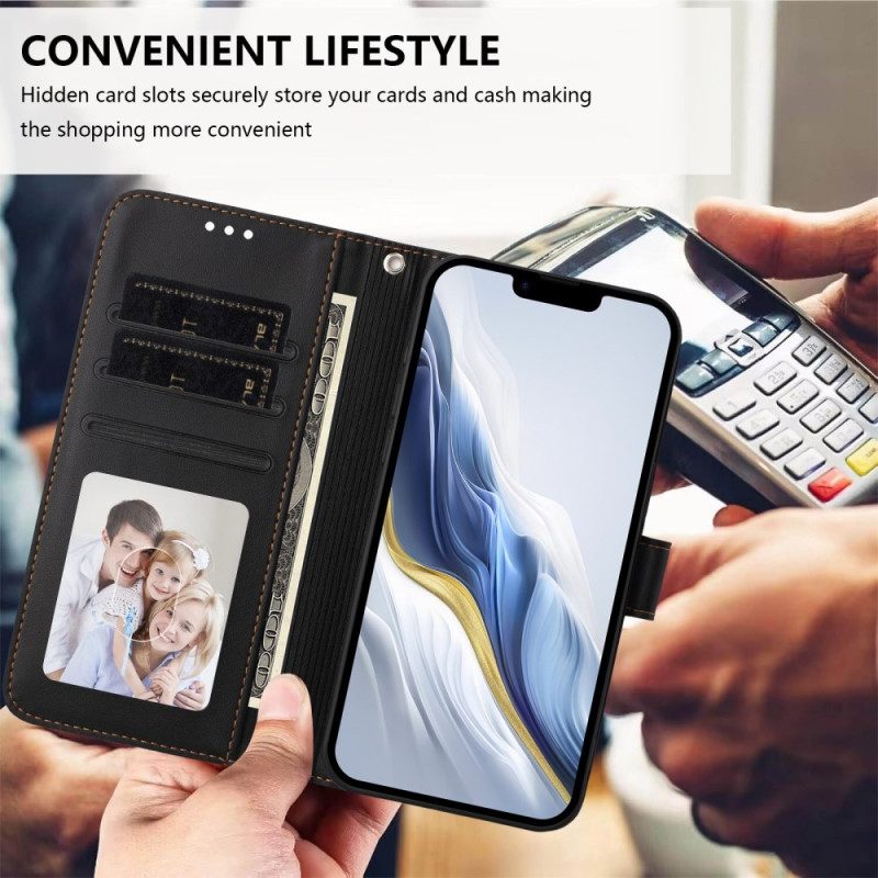 Fodral Xiaomi Redmi Note 15 Pro Plus 5g Enfärgad Lädereffekt Med Rem