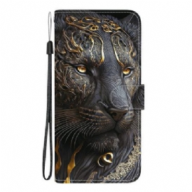 Fodral Xiaomi Redmi Note 15 Pro Plus 5g Svart Och Guld Lejon