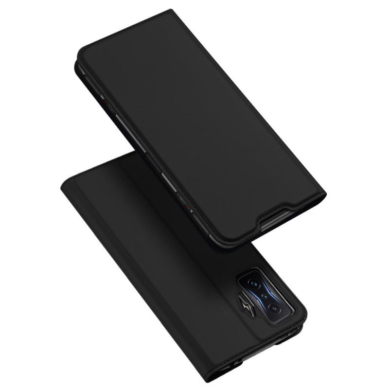Folio-fodral För Poco F4 GT Läderfodral Dux Ducis Pro Series Skin