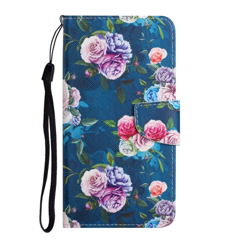 Folio-fodral För Poco M4 Pro 5G Liberty Royal Flowers