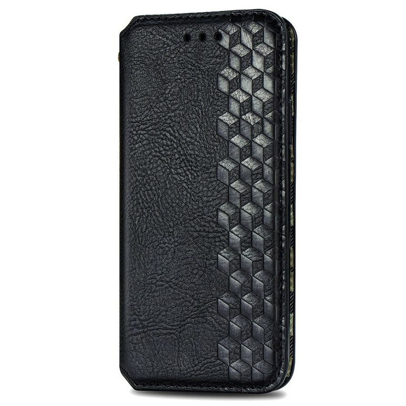 Folio-fodral För Poco X3 / X3 Pro / X3 NFC Läderfodral Diamond Texture Lädereffekt