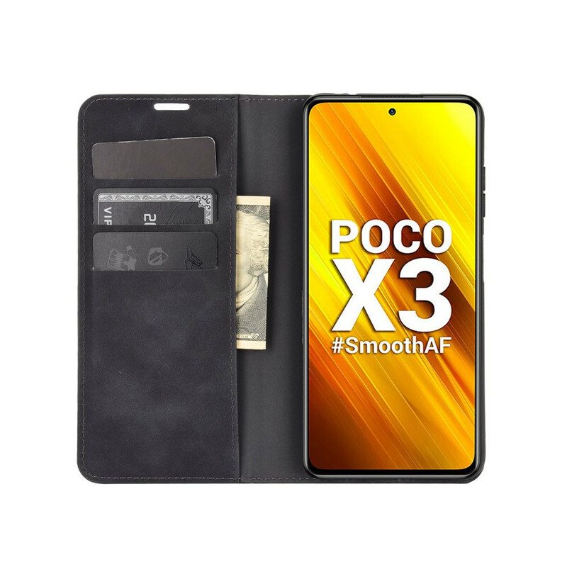 Folio-fodral För Poco X3 / X3 Pro / X3 NFC Läderfodral Mjukt Lädereffekt