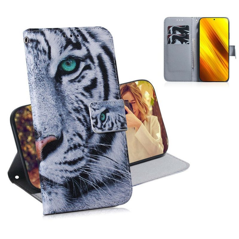 Folio-fodral För Poco X3 / X3 Pro / X3 NFC Tigeransikte