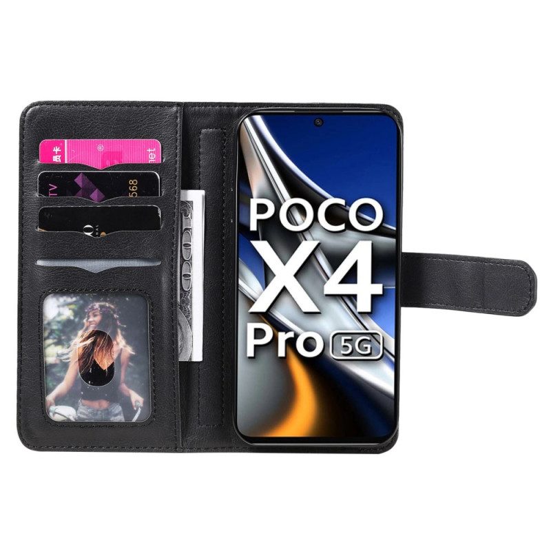 Folio-fodral För Poco X4 Pro 5G 10 Korthållare