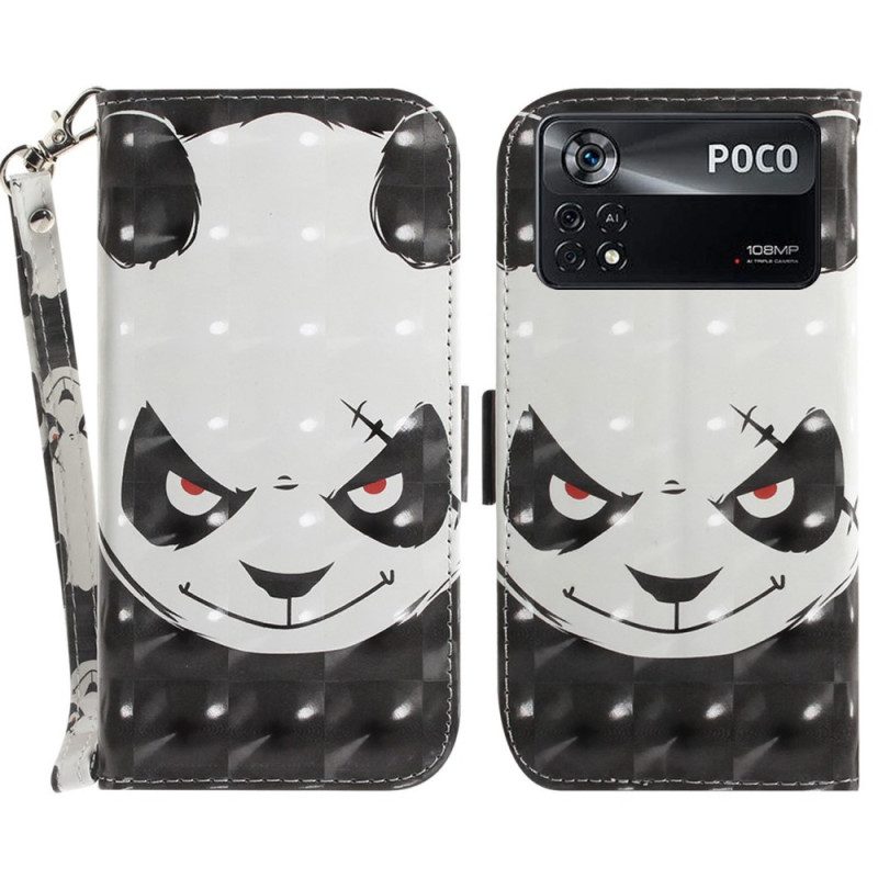 Folio-fodral För Poco X4 Pro 5G Arga Panda