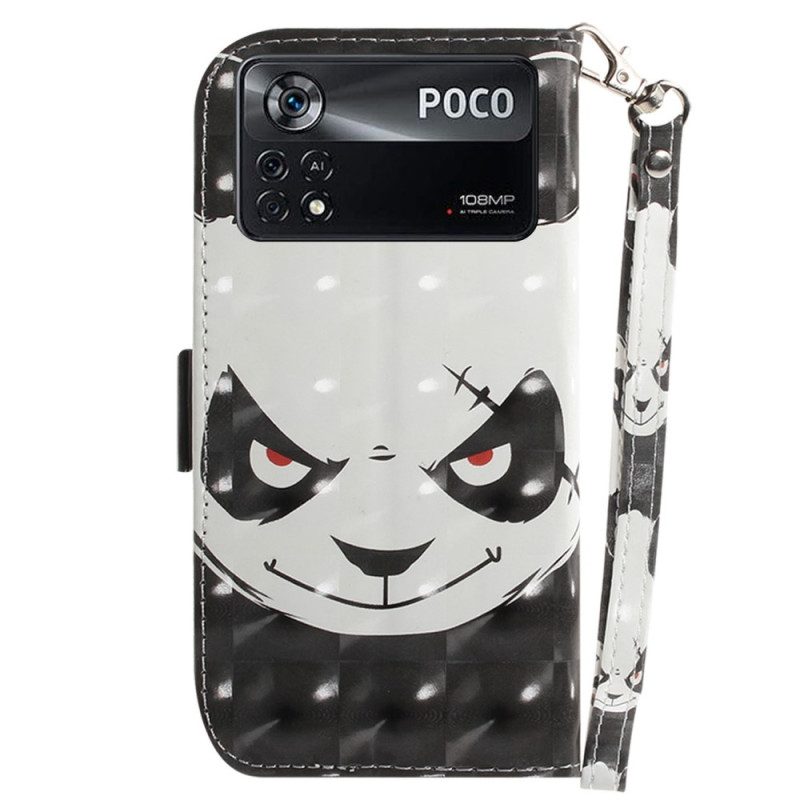 Folio-fodral För Poco X4 Pro 5G Arga Panda