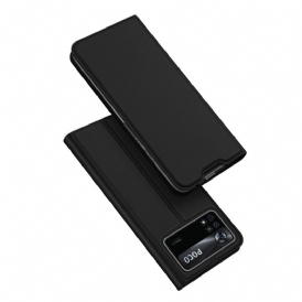 Folio-fodral För Poco X4 Pro 5G Läderfodral Dux Ducis Pro Skin
