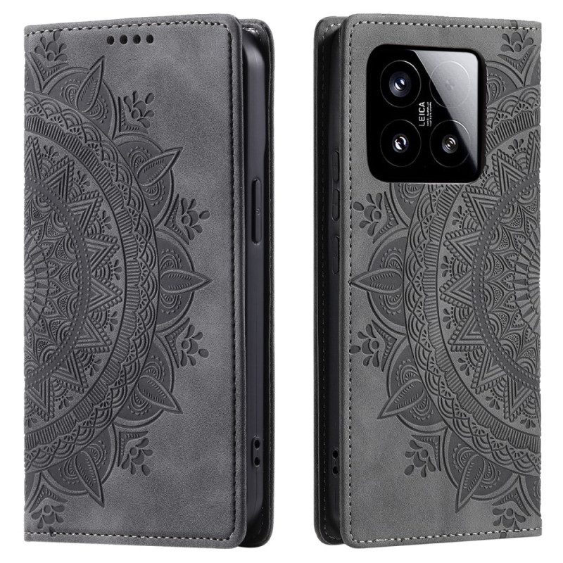 Folio-fodral För Xiaomi 15 Mandala Mockaeffekt