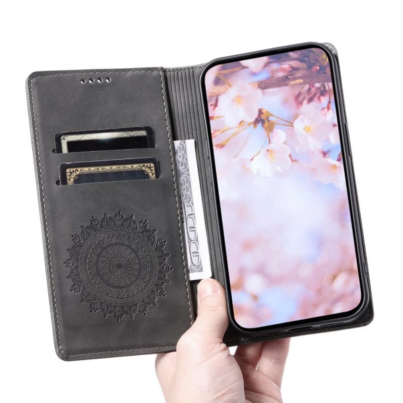 Folio-fodral För Xiaomi 15 Mandala Mockaeffekt