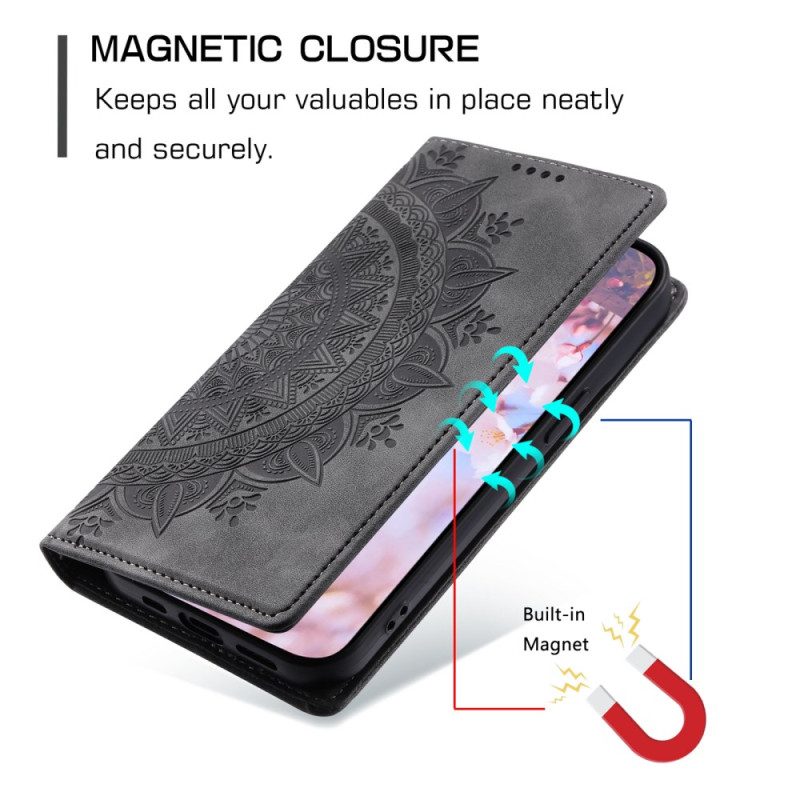 Folio-fodral För Xiaomi 15 Mandala Mockaeffekt