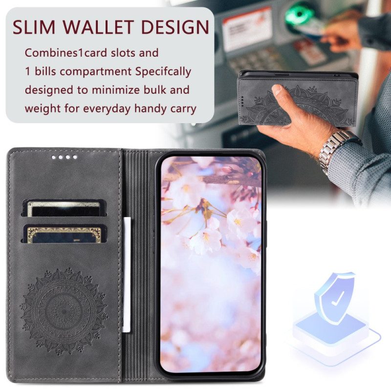 Folio-fodral För Xiaomi 15 Mandala Mockaeffekt