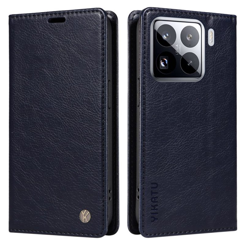 Folio-fodral För Xiaomi 15 Pro Yikatu Lädereffekt