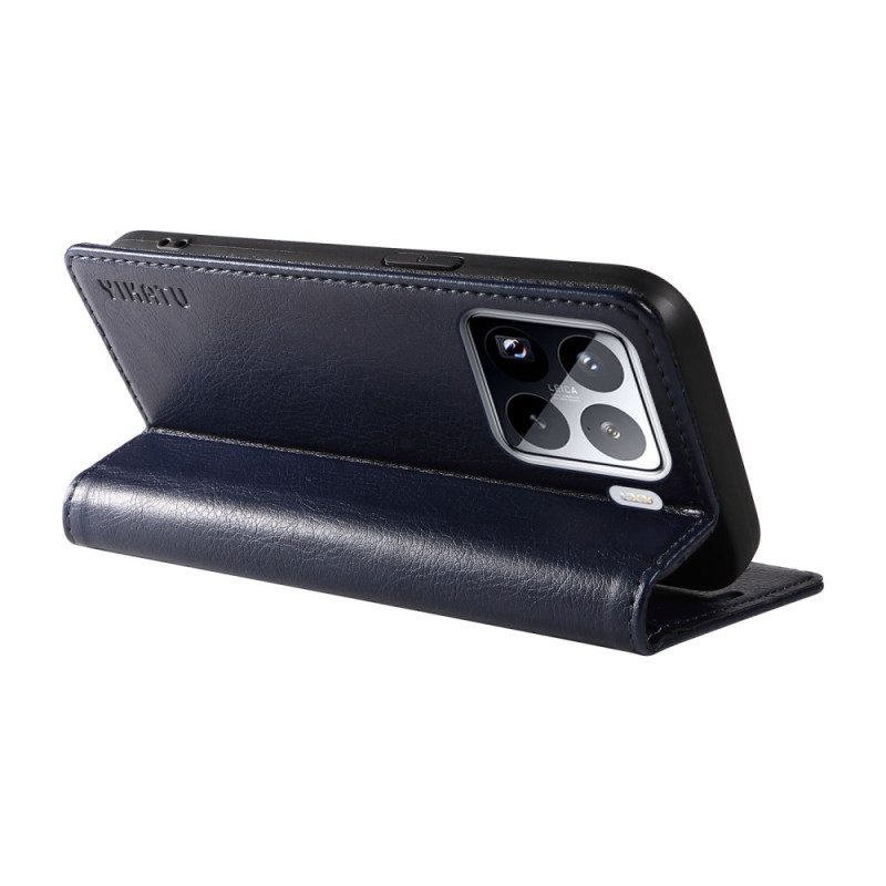Folio-fodral För Xiaomi 15 Pro Yikatu Lädereffekt