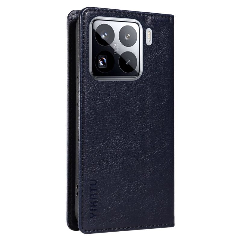 Folio-fodral För Xiaomi 15 Pro Yikatu Lädereffekt