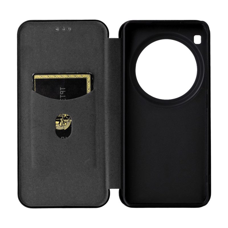 Folio-fodral För Xiaomi 15 Ultra Borstad Kolfiber