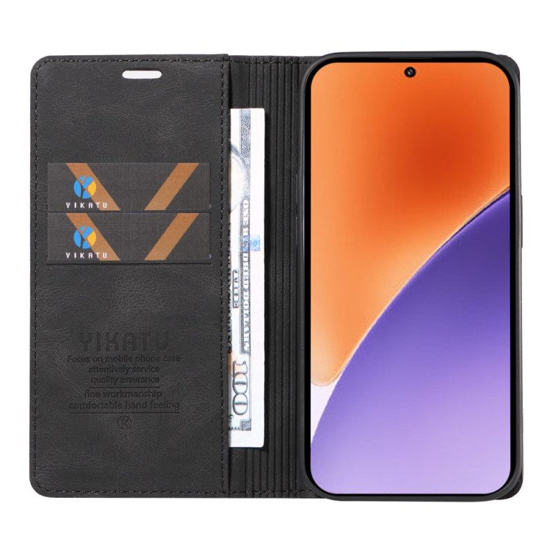 Folio-fodral För Xiaomi 15 Yikatu Mockaeffekt