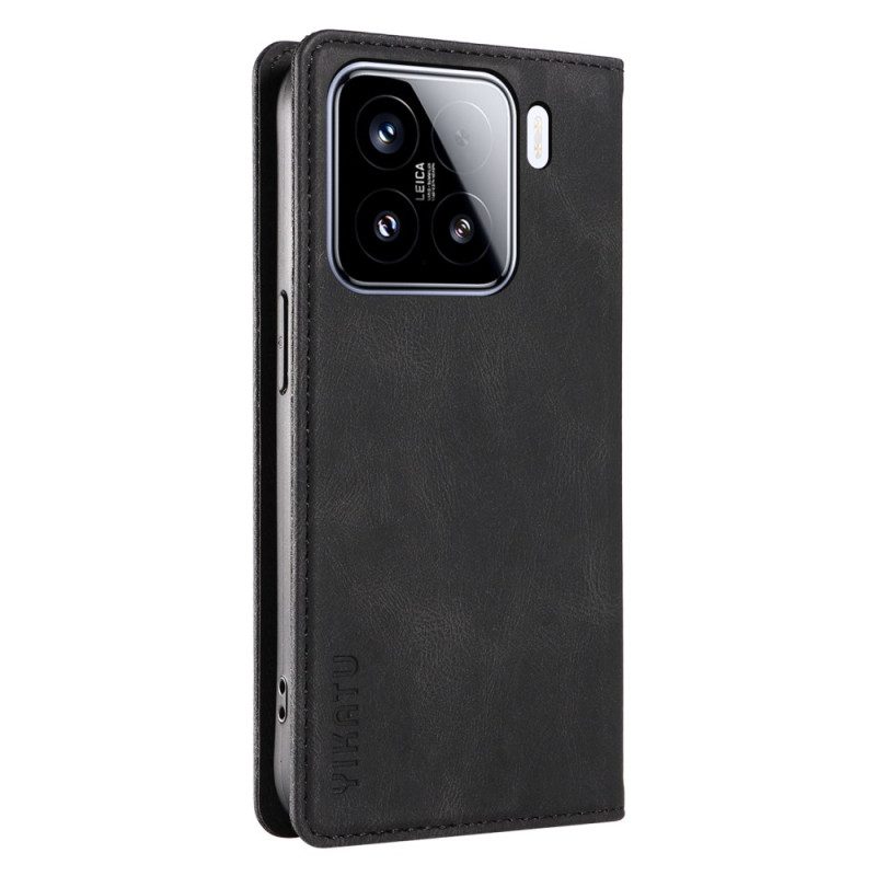 Folio-fodral För Xiaomi 15 Yikatu Mockaeffekt