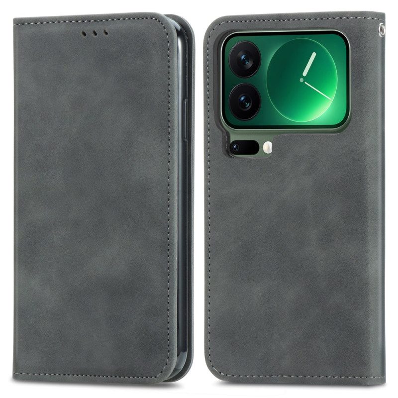 Folio-fodral För Xiaomi 17 Pro Max Mockaeffekt