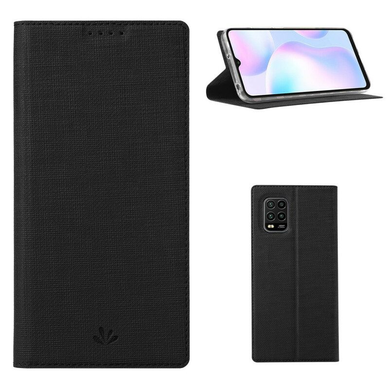 Folio-fodral För Xiaomi Mi 10 Lite Läderfodral Vili Dmx Texturerad