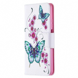 Folio-fodral För Xiaomi Mi 10T Lite / Redmi Note 9 Pro 5G Flygande Fjärilar