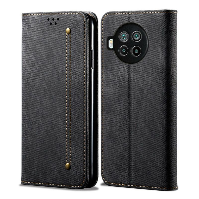 Folio-fodral För Xiaomi Mi 10T Lite / Redmi Note 9 Pro 5G Läderfodral Denimtyg