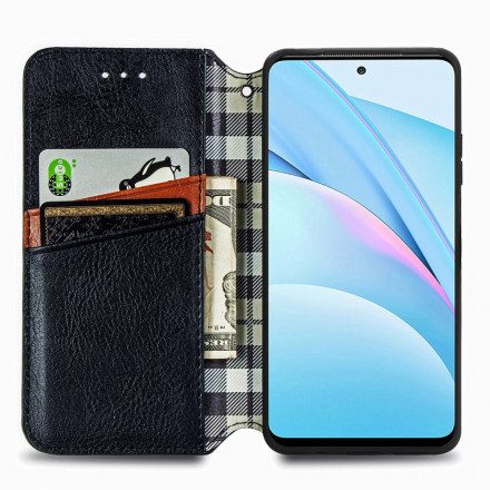 Folio-fodral För Xiaomi Mi 10T Lite / Redmi Note 9 Pro 5G Läderfodral Diamond Texture Lädereffekt