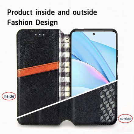 Folio-fodral För Xiaomi Mi 10T Lite / Redmi Note 9 Pro 5G Läderfodral Diamond Texture Lädereffekt