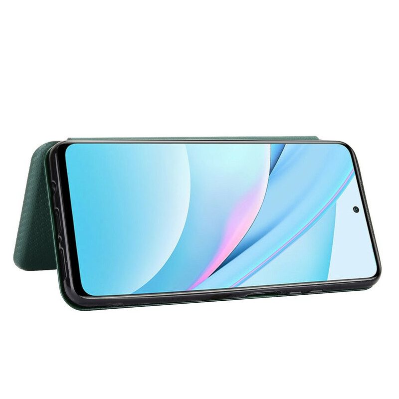 Folio-fodral För Xiaomi Mi 10T Lite / Redmi Note 9 Pro 5G Läderfodral Kolfiber
