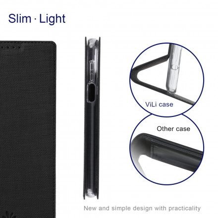 Folio-fodral För Xiaomi Mi 10T Lite / Redmi Note 9 Pro 5G Läderfodral Texturerad Vili Dmk