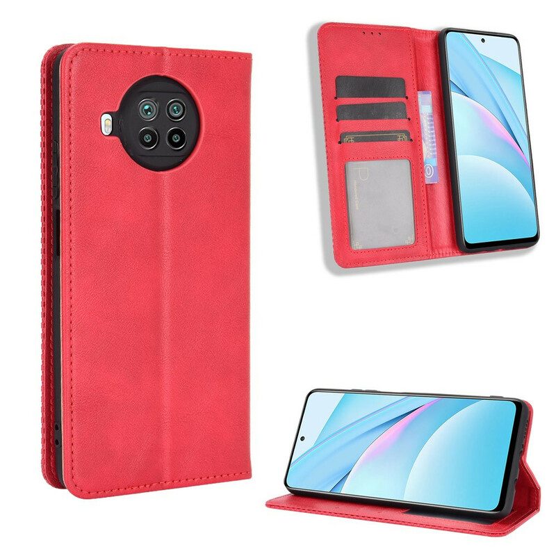 Folio-fodral För Xiaomi Mi 10T Lite / Redmi Note 9 Pro 5G Läderfodral Vintageeffekt