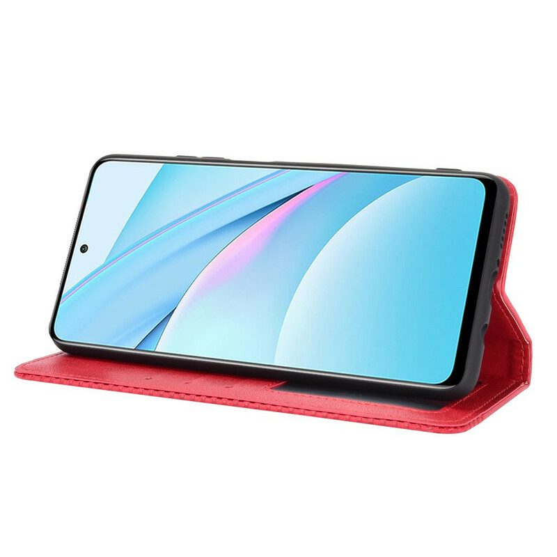 Folio-fodral För Xiaomi Mi 10T Lite / Redmi Note 9 Pro 5G Läderfodral Vintageeffekt