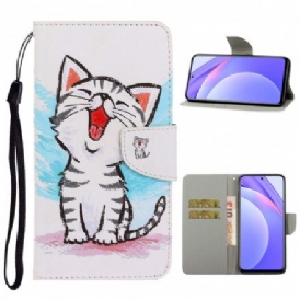 Folio-fodral För Xiaomi Mi 10T Lite / Redmi Note 9 Pro 5G Med Kedjar Thong Color Kitten