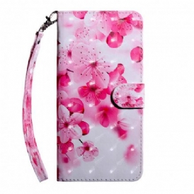 Folio-fodral För Xiaomi Mi 10T Lite / Redmi Note 9 Pro 5G Rosa Blommor