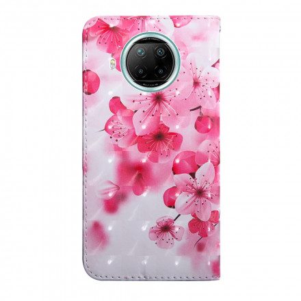 Folio-fodral För Xiaomi Mi 10T Lite / Redmi Note 9 Pro 5G Rosa Blommor