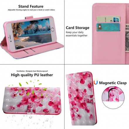 Folio-fodral För Xiaomi Mi 10T Lite / Redmi Note 9 Pro 5G Rosa Blommor