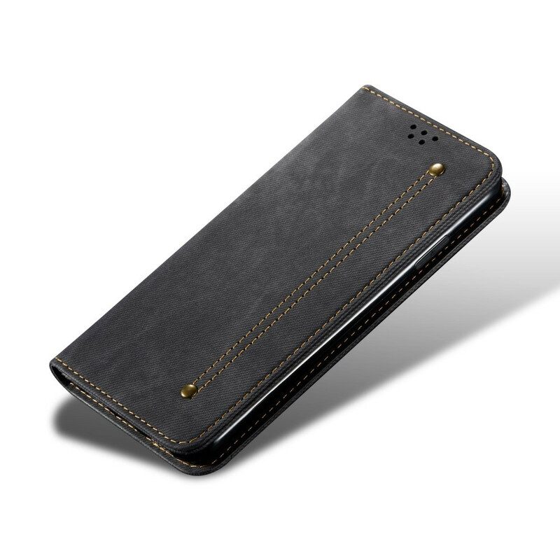 Folio-fodral För Xiaomi Mi 10T / 10T Pro Läderfodral Denimtyg