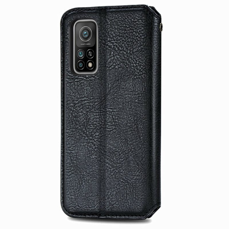 Folio-fodral För Xiaomi Mi 10T / 10T Pro Läderfodral Diamond Texture Lädereffekt