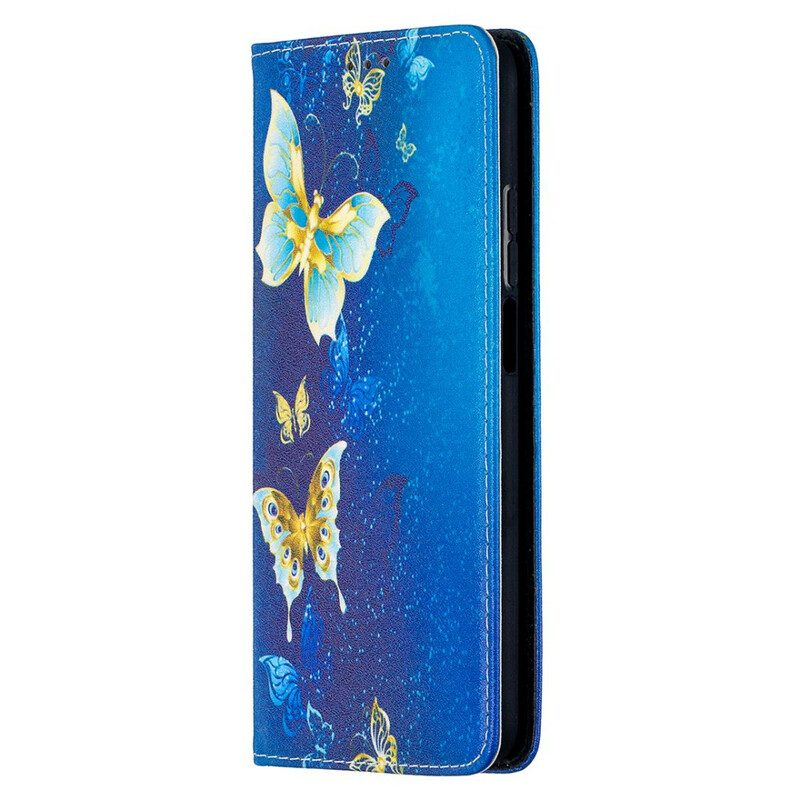 Folio-fodral För Xiaomi Mi 10T / 10T Pro Läderfodral Färgglada Fjärilar