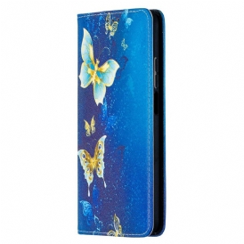 Folio-fodral För Xiaomi Mi 10T / 10T Pro Läderfodral Färgglada Fjärilar