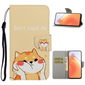 Folio-fodral För Xiaomi Mi 10T / 10T Pro Med Kedjar Rör Mig Inte Strappy Cat