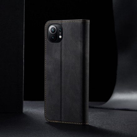 Folio-fodral För Xiaomi Mi 11 5G Läderfodral Denimtyg