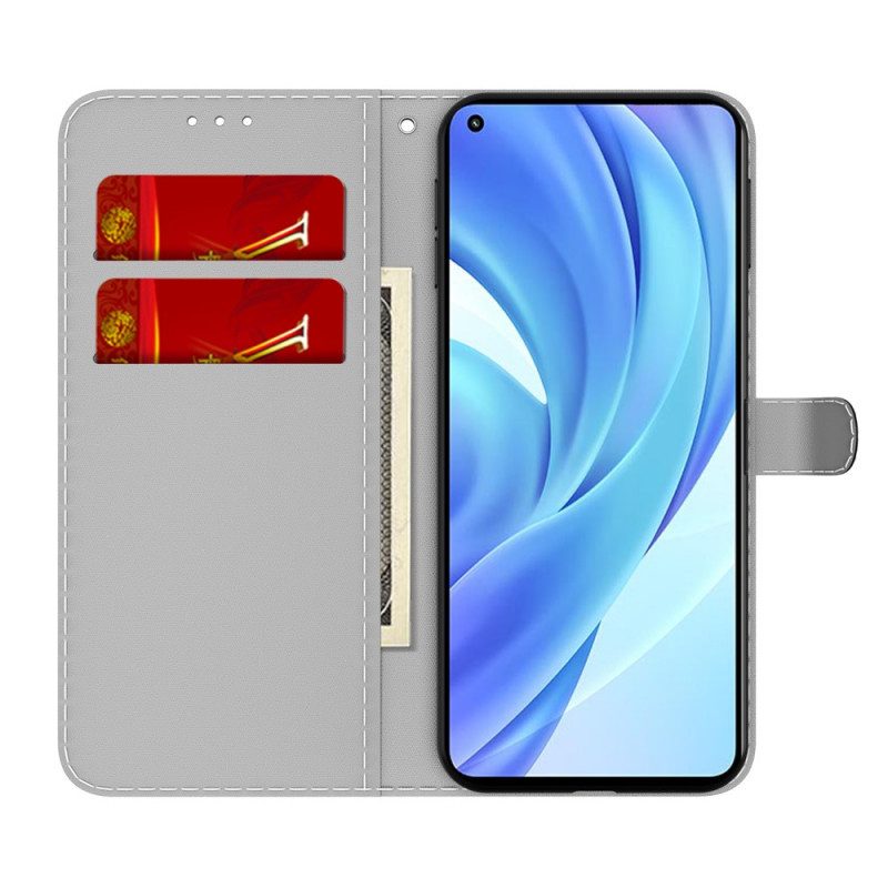 Folio-fodral För Xiaomi Mi 11 Lite 5G NE / Mi 11 Lite 4G / 5G Abstrakt Mönster