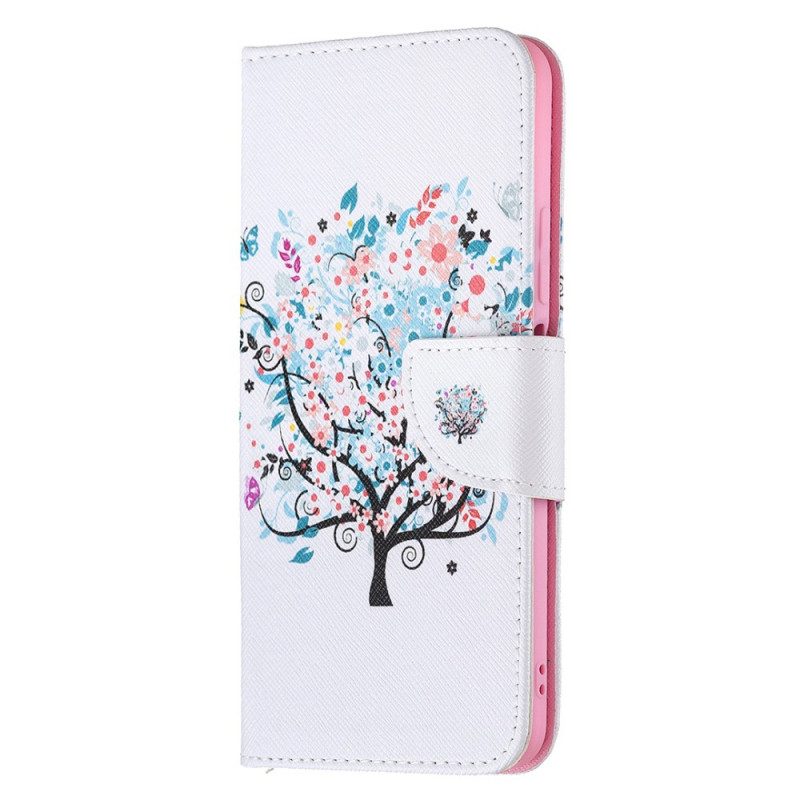 Folio-fodral För Xiaomi Mi 11 Lite 5G NE / Mi 11 Lite 4G / 5G Blommigt Träd