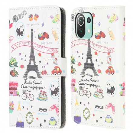 Folio-fodral För Xiaomi Mi 11 Lite 5G NE / Mi 11 Lite 4G / 5G Jag Älskar Paris